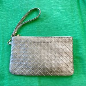Gold, Adrienne Vittadini charging wristlet